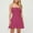 Pink, variant on Oplxuo Women's 2025 Summer Square Neck A-Line Beach Dress - Boho Ruffle Spaghetti Strap Tiered Swing Vacation Party Dresses