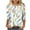 White Tops for Women_j, variant on CYMMPU Basic Tees Plus Size Tunic Tops Shirts Business Work Blouses Summer Fall Vintage Crewneck Floral Printed 3/4 Length Sleeve 2025 Clothes for Women White S