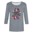 thumbnail image 4 of EGNMCR Easter T-Shirt Imprimé Graphique pour Femmes, Mode Décontractée de Noël, Col Rond, Manches 3/4, 4 of 4