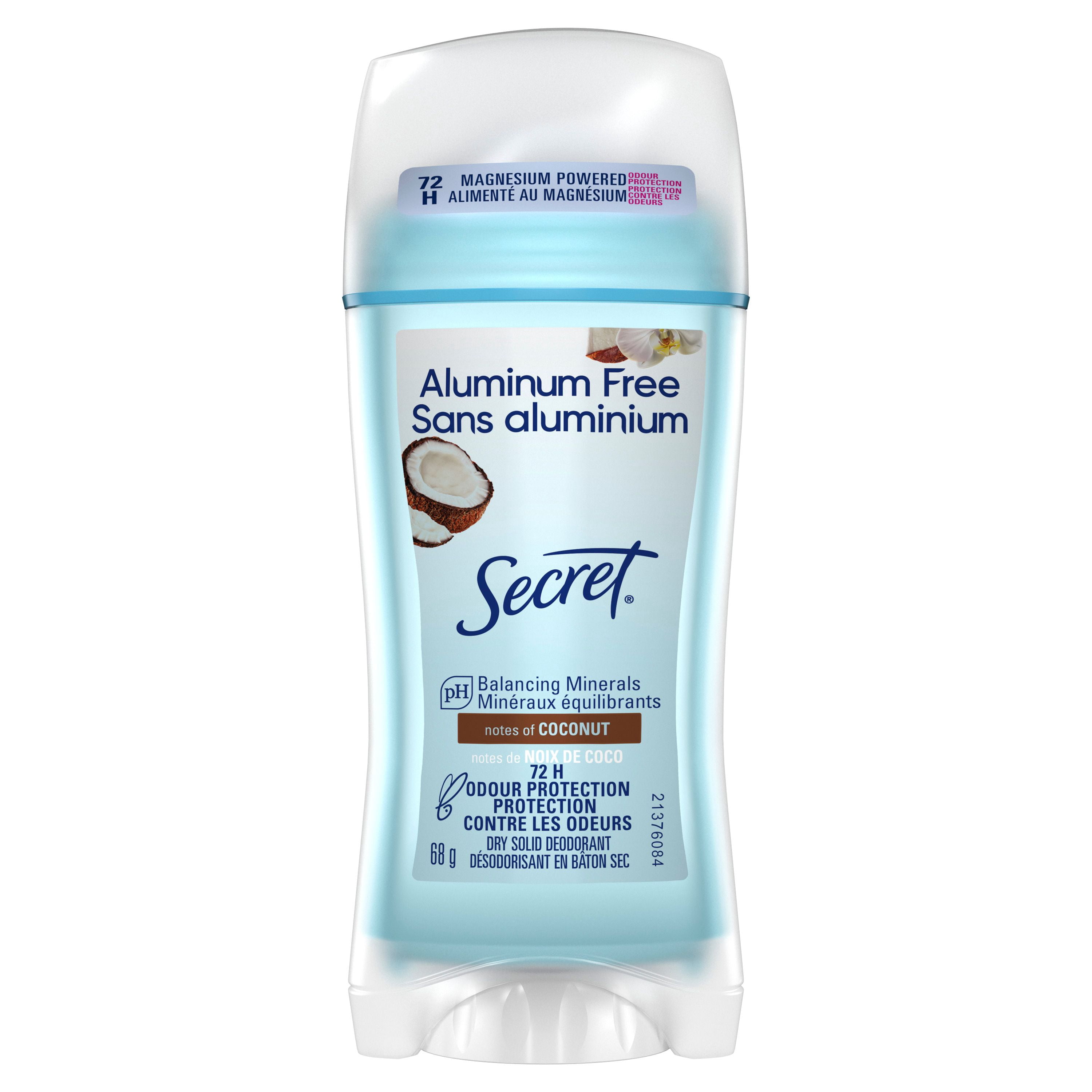 Secret Aluminum Free Deodorant for Women, Coconut, 68g