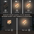thumbnail image 3 of Yayeee LED Night Lights with Motion Detectors Auto Dusk to Dawn Light Sensors, 2 Pack, Beige Stripes, 3 of 7
