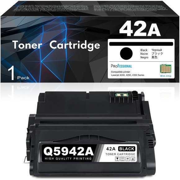 Cartucho de tóner GORLENKE 42A negro con chip Q5942A