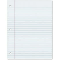 Pacon Wide Ruled Filler Paper - 200 Sheets - Wide Ruled - 0.38" Ruled Red Margin - 3 Hole(s) - 8" x 10 1/2" - White Paper - Smooth, Punched - 200 / Pa | Bundle of 2 Packs