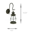 thumbnail image 4 of Zeckos Black Distressed Metal Vintage Lantern Wall Mounted Candle Sconce, 4 of 4