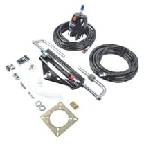 Mustrod 24FT Boat Hydraulic Steering System Kit Marine Outboard Steering 150HP for Single-Engine