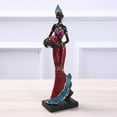 thumbnail image 2 of Statues d'Art de Figure de Femmes Africaines Statue de Figure de Dame Tribale Bleue, 2 of 8