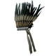 thumbnail image 3 of Sombrero indio, tocado de plumas, disfraz para hombres y mujeres, diadema, tocado para disfraces, disfraces, espectáculo de Halloween, Cosplay Negro Gris, 3 of 8