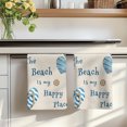 thumbnail image 7 of Coastal Beach Kitchen Towels Set of 4, Farmhouse Ocean Nautical Starfish Blue Beige Absorbent Dish Towels for Kitchen, Microfiber Hand Towel, Quick Drying Tea Towel for Cleaning Decorative Dishcloths, 7 of 7