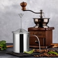 thumbnail image 4 of KAKOWELY 304 Stainless Steel Milk Foamer Double Layer Filter Screen Manual Milk Frother Cappuccino Latte Coffee Pitcher Kitchen Ultensil (800cc),9.45"X6.3"X4.33", 4 of 5