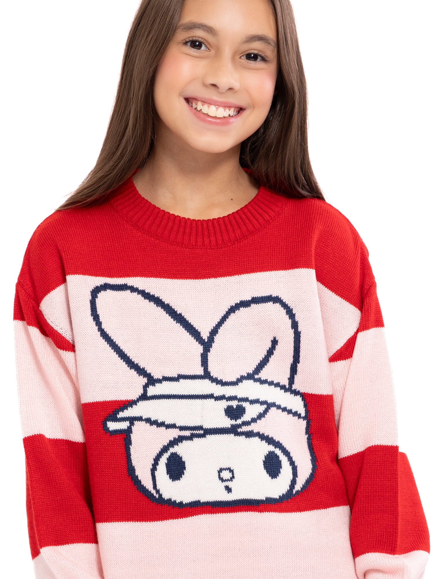 Wonder Nation Hello Kitty Girls Graphic Tunic Sweater with Long Sleeves, Sizes 4-18