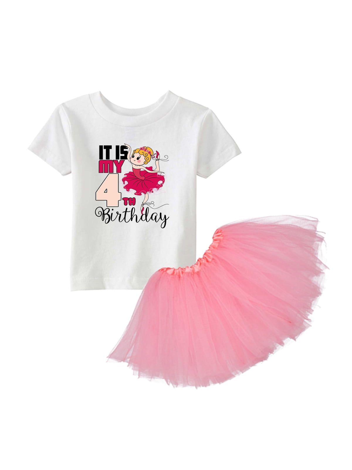 Girls 4th Birthday Outfit Four Shirt Four Outfit 4 year old shirt 4th Birthday Party Outfit 4th Birthday Shirt 4th Bday Pink 