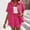 Hot Pink, variant on Women Fall Fashion Short Sets 2 Piece Plain Shorts Top Lounge Beach Vacation Two Piece Outfits Tracksuits 2025