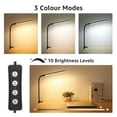 thumbnail image 3 of Lepro Clip on Desk Lamp LED Reading light Dimmable USB Clamp Lamp with 3 Color Modes 10 Brightness, Adjustable Flexible Gooseneck Table Light for Bed Headboard, Workbench, Home Of, 3 of 8