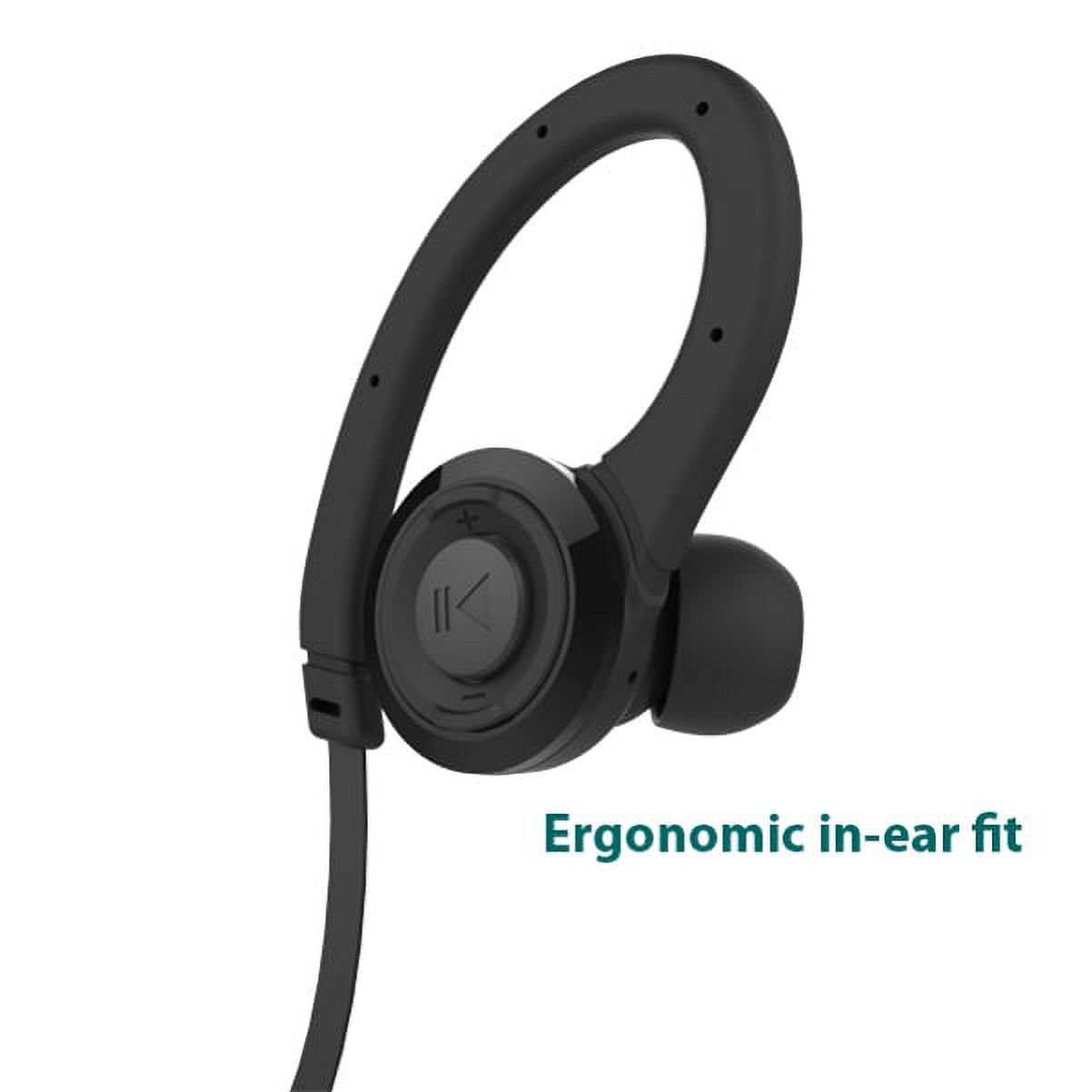 Sweatproof Hi-Fi Sports Headset Wireless Earphones Mic Premium Sound Earbuds Handsfree [Black] Compatible With Alcatel Onyx - LG V50 ThinQ 5G, G8 ThinQ - Motorola Moto G7 Power Play - image 2 of 6