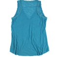 thumbnail image 2 of PIXXiE Womens Floral Burnout Racerback Tank Top, Blue, Large, 2 of 2