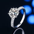 thumbnail image 3 of Apaison 925 Sterling Silver Shiny 1 Carat Moissanite Women Ring - Bridal Wedding Engagement Jewelry Gift, 3 of 7