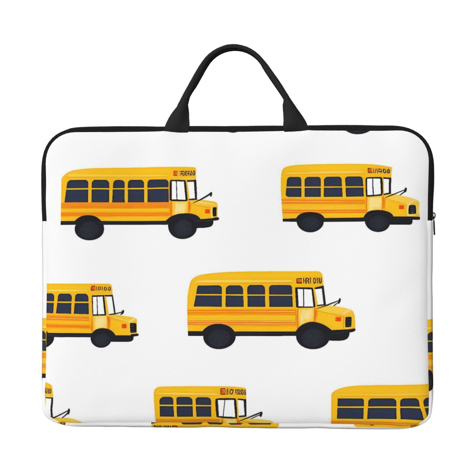 Laptop Sleeve Bag For Women Men 14inch Waterproof Durable Protective Computer Carrying Cover Handle Laptop Case Bag Yellow Bus