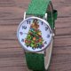 thumbnail image 4 of Reloj de mujer con diseño de árbol de Navidad, correa de cuero brillante y casual, reloj de cuarzo, 4 of 6