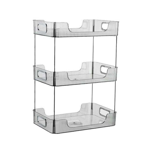 Caja de almacenamiento para cosméticos, perfumes, maquillaje, especias de cocina multiusos. Gris