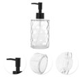 thumbnail image 5 of Unique Bargains 1 Pc Diamond-shaped Soap Dispenser 11.16oz Clear Black, 5 of 6