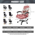 thumbnail image 7 of Renewold Cute Snowman Red Desk Chair Cover Stretch Office Chair Slipcover Dustproof Desk Computer Chair Cover High Back Chair Protective Cover Christmas Home Decor Easy to Install, L, 7 of 7