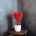 thumbnail image 5 of Heart-Shaped Topiary Tree 10 Inch - Artificial Potted with Green Leaves, Small Bonsai for Desktop, Shelf, and Tabletop Home Decor, Indoor Greenery Decoration, 5 of 6