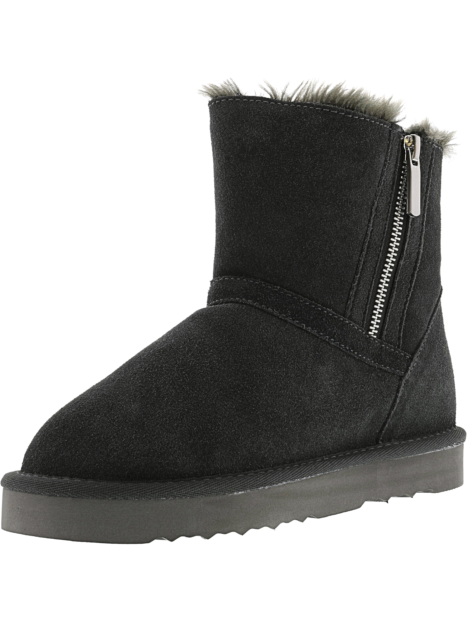 Style And Co Women's Ciley Grey AnkleHigh Leather Boot 5M