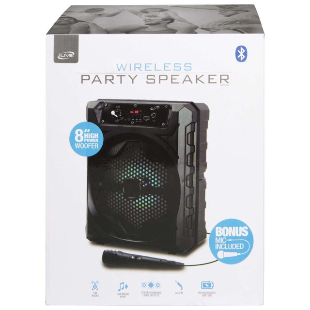 Altavoz inalámbrico de 8 pulgadas con micrófono adicional incluido