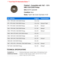 thumbnail image 2 of Flywheel - Compatible with 1967 - 1974 GMC C35/C3500 Pickup 1968 1969 1970 1971 1972 1973, 2 of 2