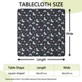 thumbnail image 2 of Blue Cartoon Unicorn Moon Cloud Rainbow Planet Pattern Square Fitted Tablecloth with Elastic Edge,Square Table Cover,Washable Elastic Table Cover for Home Kitchen Party Decor 36"x36", 2 of 6
