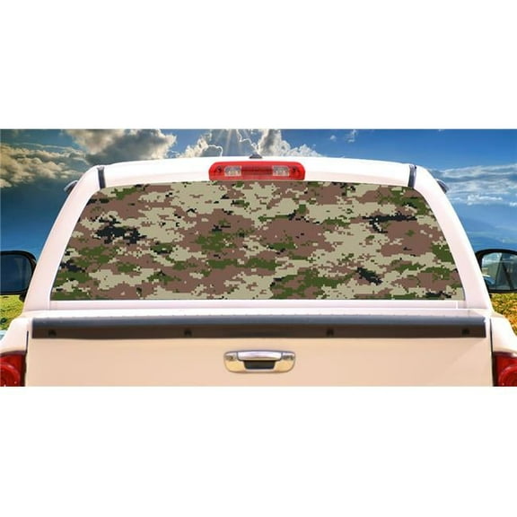 Urban Camo Rear Window Graphic Truck View Thru Vinyl Decal