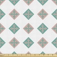 thumbnail image 1 of Mosaic Upholstery Fabric by the Yard, Geometric Illustration with Flowery Motifs Inside Rhombus Pattern, Decorative Fabric for DIY and Home Accents, 10 Yards, Dark Seafoam and Pale Rose by Ambesonne, 1 of 4