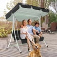 thumbnail image 4 of Juego de fundas de repuesto para dosel para columpio al aire libre, cubierta superior para dosel y funda para asiento de silla para columpio en el patio y jardín, 164*114*15cm/150*50*10cm, 4 of 5