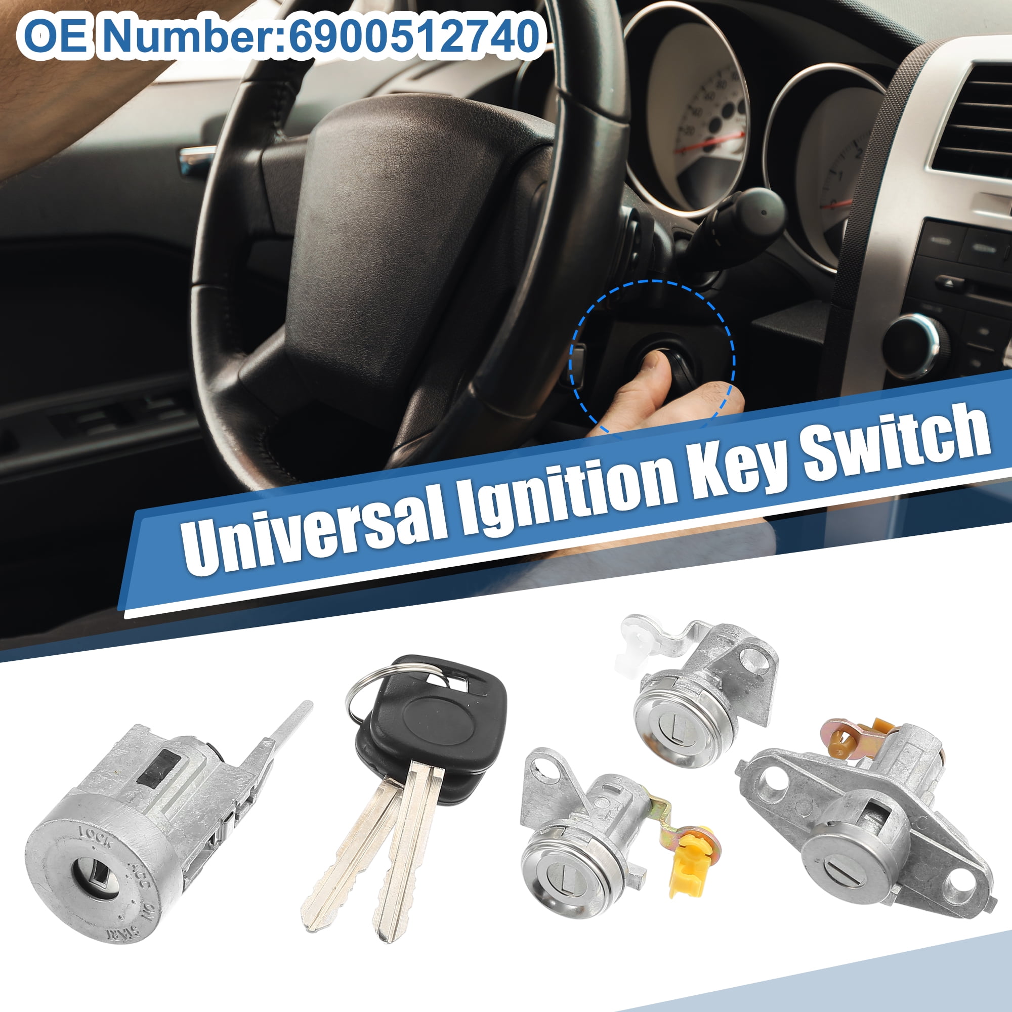1 Set Car Ignition Switch Starter Switch with Keys for Toyota Corolla 1987-1992 No.6900512740