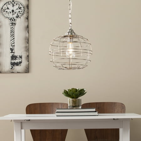 Enterprise Light - Southern Enterprises Raylight Pendant Light, Contemporary Style, Brushed Nickel