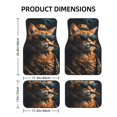 thumbnail image 2 of Sikiie Dapper Cat in Sunglasses Car Foot Mat Set of 4 Pieces Basics Universal Fit Rubber Carpet Floor Mats For Car SUV Van & Truck, 26.8"L x 17.3"W (Front), 13"L x 17.3"W(Rear), 2 of 6