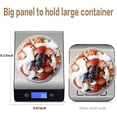 thumbnail image 2 of Báscula de cocina electrónica, báscula para alimentos con pantalla LCD retroiluminada, plataforma de acero inoxidable, tacto sensible, pilas incluidas, función de tara, apagado automático (10 kg/22, 2 of 6