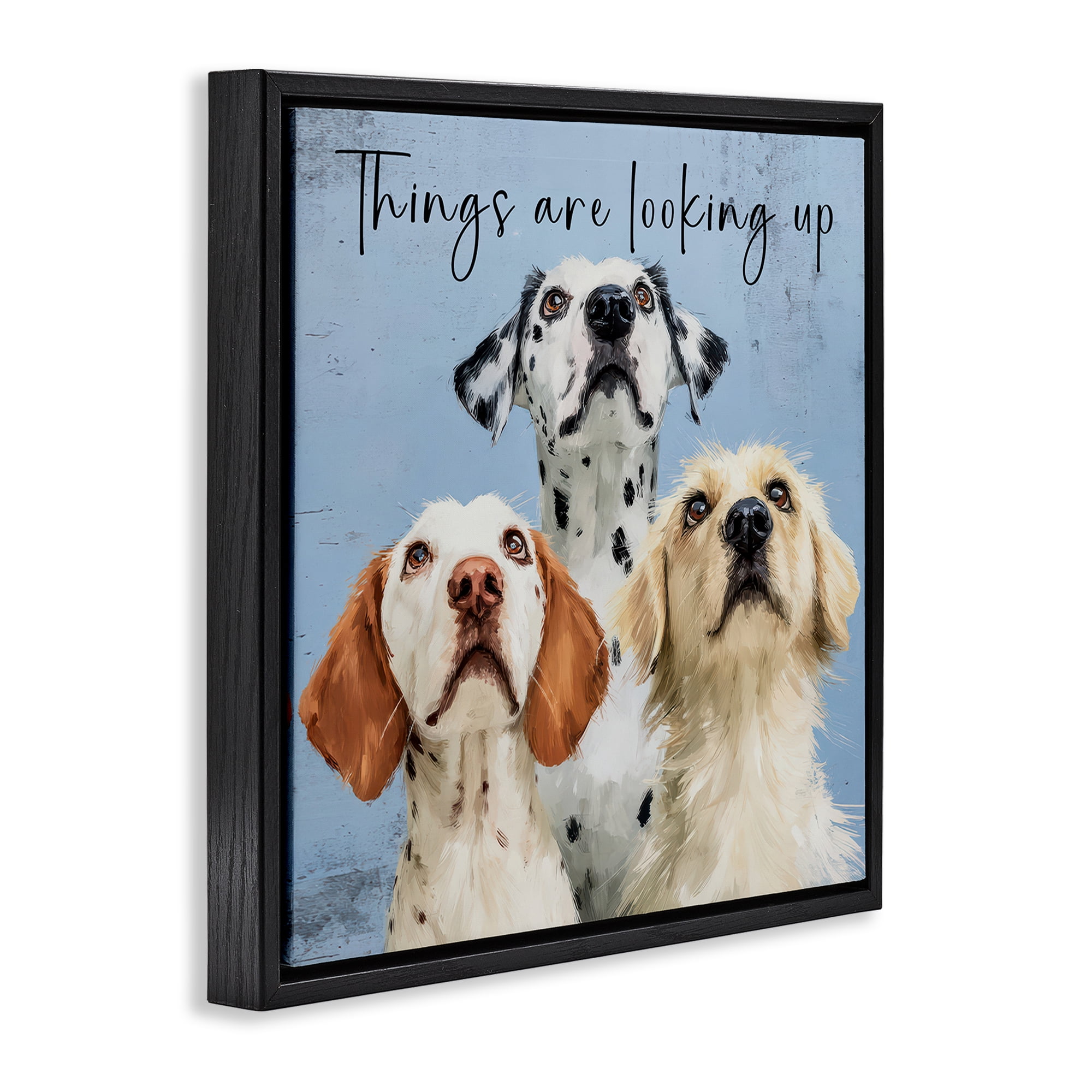 Stupell Industries Things Are Looking Up Black Framed Floater Canvas Wall Art, design by Kim Curinga