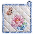 thumbnail image 1 of Canton 100% Cotton Pot Holder with Loop Heat Resistant for BBQ | Cooking | Baking | Grilling | Microwave | Barbecue | Spring/Summer (8 Inch by 8 Inch)., 1 of 8