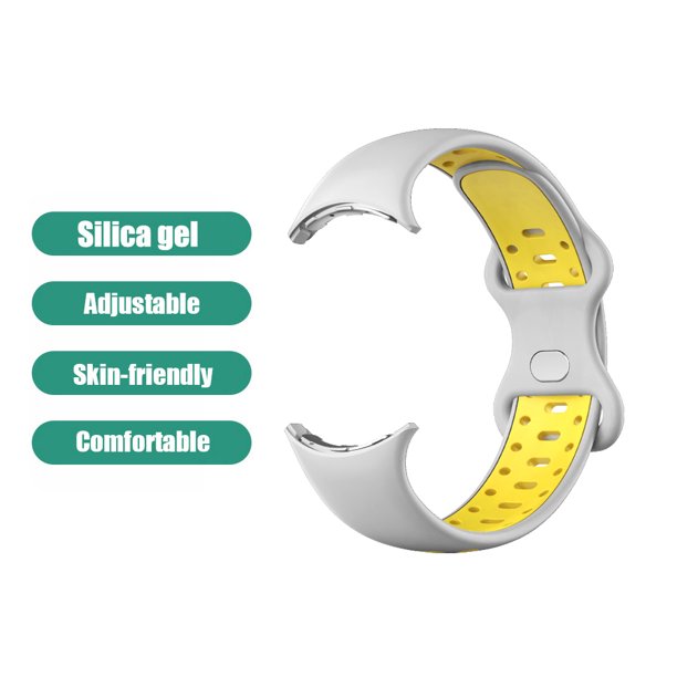 Correa de muñeca de reloj impermeable de silicona para Google Pixel Watch (mujeres amarillas) Ehuebsd Para estrenar