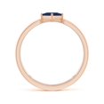 thumbnail image 2 of ANGARA Natural Square Sapphire Solitaire Parallel Split Shank Ring in 14K Rose Gold for Women (Size-4mm) | September Birthstone, Anniversary, Jewelry Gift for Women | Natural Blue Sapphire Ring, 2 of 9