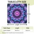 thumbnail image 2 of Purple Blue Tie Dye Pattern Square Fitted Tablecloth with Elastic Edge,Square Table Cover,Washable Elastic Table Cover for Home Kitchen Party Decor 36"x36", 2 of 6