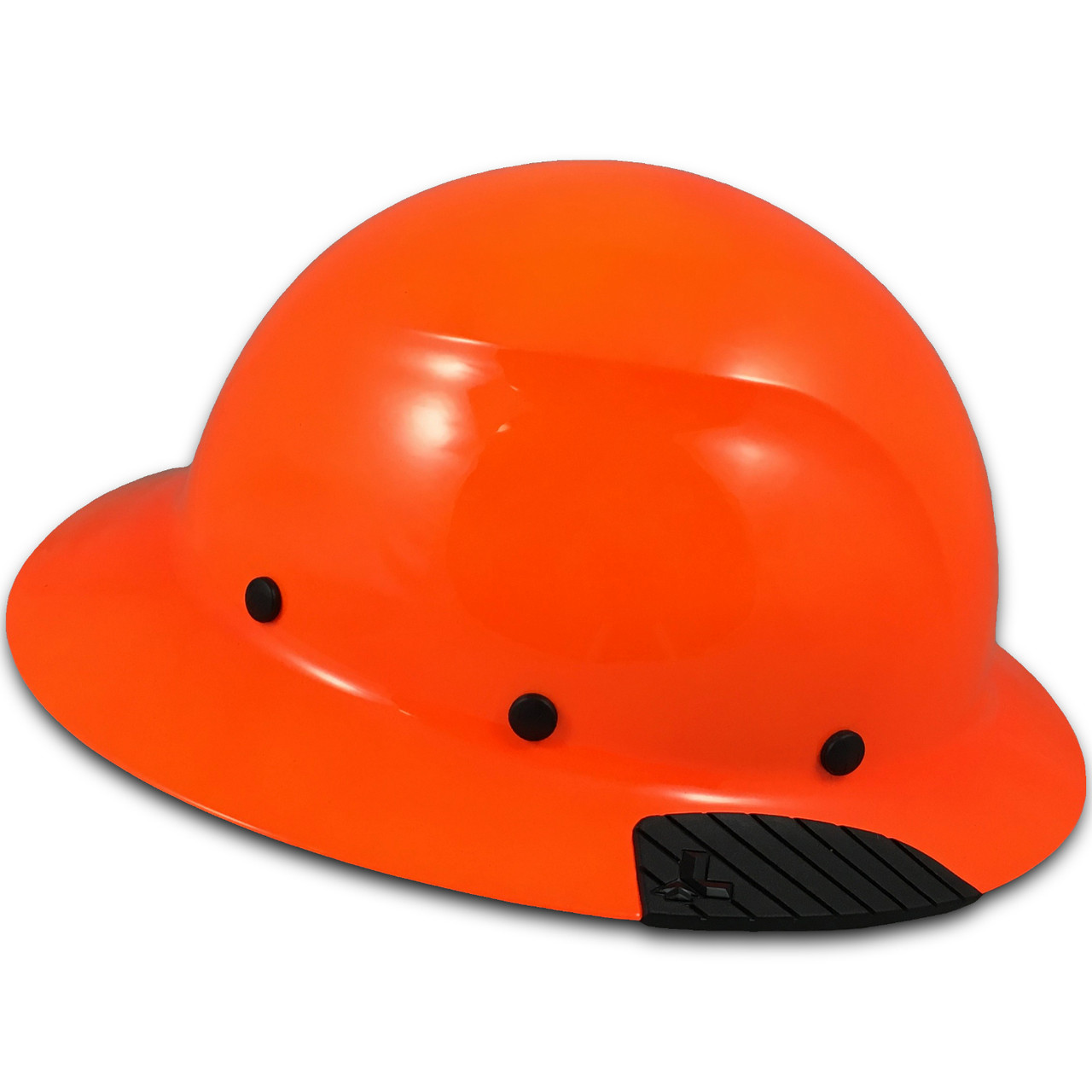 DAX Fiberglass Composite Hard Hat - Full Brim High-Viz Orange with Tote
