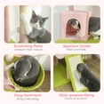 thumbnail image 4 of 73.6in Multi-Level Flower Design Cat Tree, Pink Cream White Cat Condo with Hammock Sisal Scratching Posts, Stable Cat Activity Tower for 2-3 Cats, 4 of 7