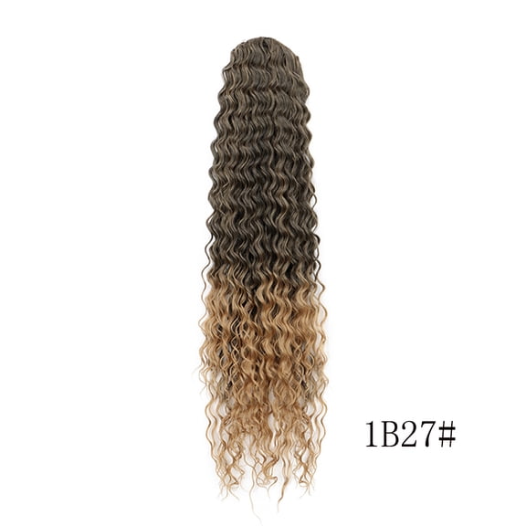 ERDOUY 23.62 Inch Curly Synthetic Ponytail Extension, Drawstring & Clip-in Fake Hair, Natural-Looking Voluminous Hair Extensions for Women’s Styling, Easy to Apply, Light brown