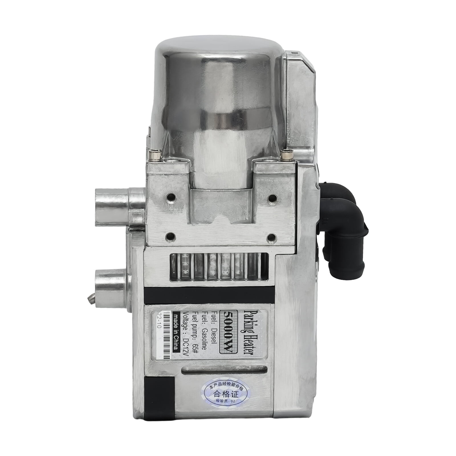 Silver Aluminum Alloy Diesel Water Heater Kit 5000W 12V For RV Cars Heat Conduction Coolant Heating