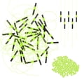 thumbnail image 1 of Uxcell Topes de Flotador Deslizantes para Pesca [100PCS] - Nudos de Tope de Flotador de Cuerda de Nylon con Cuentas - Verde, 1 of 6