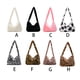 thumbnail image 4 of Qarigey Bolso de hombro para mujer, estuche de almacenamiento, bolso de mano, organizadores encantadores, bolsa portátil con cierre de cremallera a la Bolsas de mensajero y de hombro leopardo rosa Qarigey AP013869-07, 4 of 6