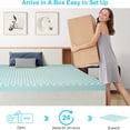 thumbnail image 3 of King Memory Foam Mattress Topper, Egg Crate Gel Infused Cooling Pad for Comfortable Sleep, Breathable Polyurethane, Easy Clean, 3 of 6