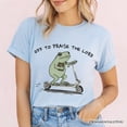 thumbnail image 6 of Off to Praise the Lord Funny Frog T-Shirt, Christian Faith Humor Jesus Tee, 6 of 8